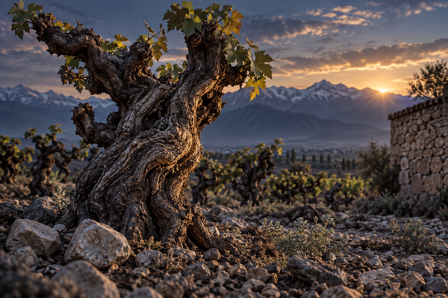 Old vine illustrating the character of signature Chilean Icon wines